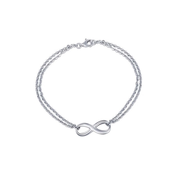 🆕 Silver hypoallergenic infinity endless silver plated bracelet - Picture 1 of 7